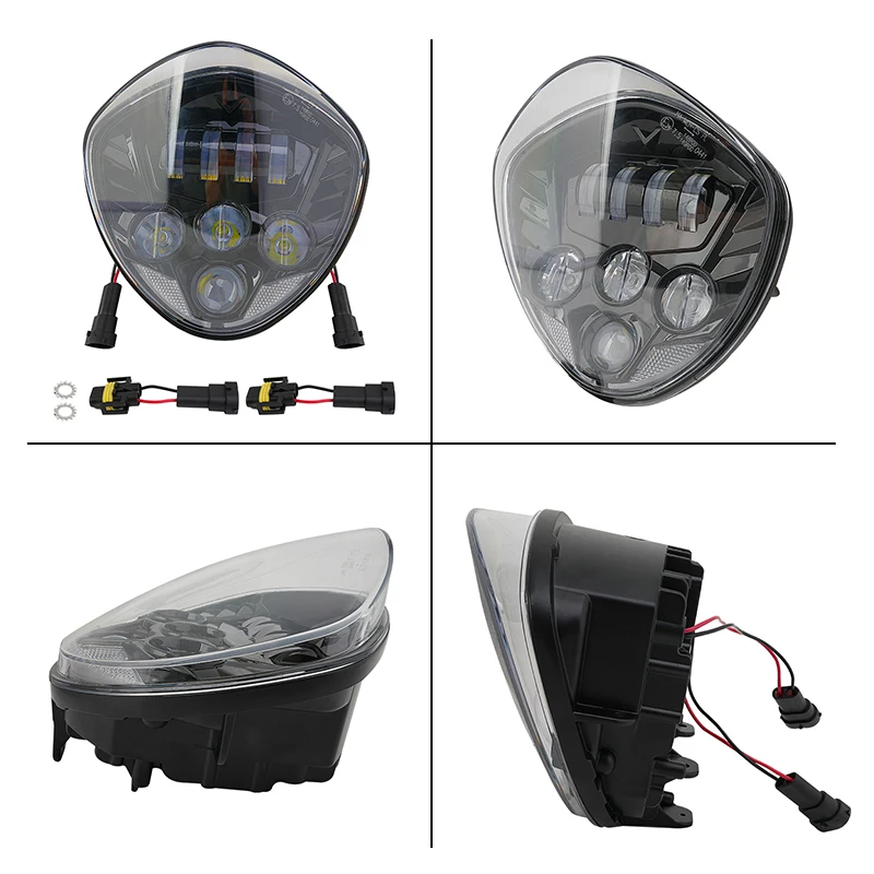 Motorcycle Front LED Headlight High Low Beam for Victory Zach Ness Cross Country 2013-2017