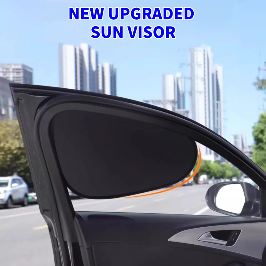Nouvelle pare-soleil électrostatique pour vitre latérale de voiture, rideaux pare-soleil 4 couches, anti-éblouissement, bloqueur UV, protection interne automobile, 99,9 % UV