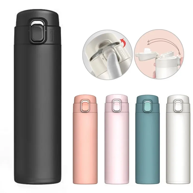 450ML Thermos Water Bottle Stainless Steel Insulation Vacuum Flasks Cup Keep Cold and Hot Mug Vacuum Flask Car Water Bottle