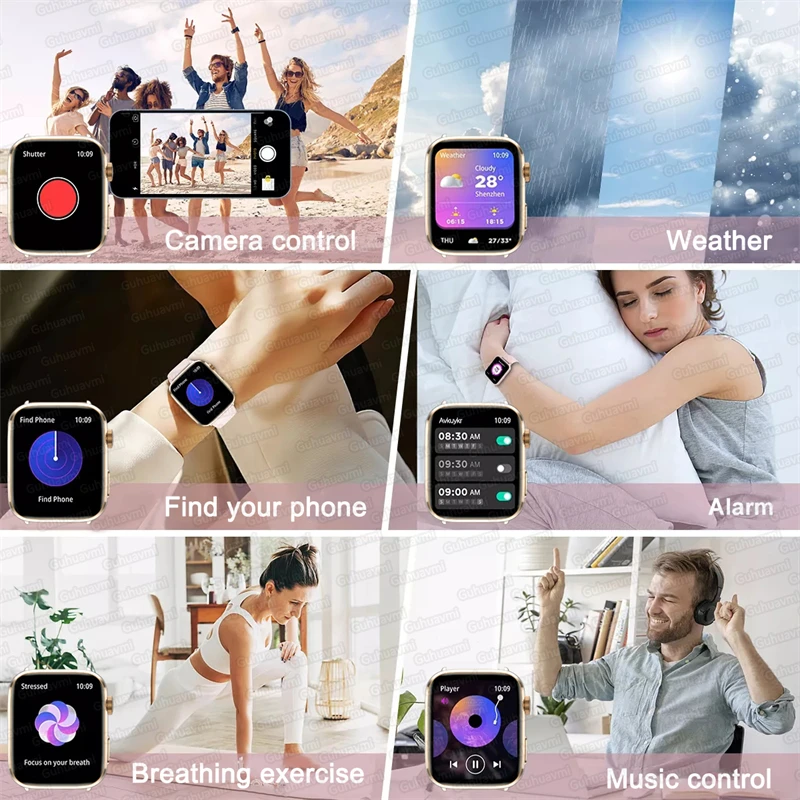 2025NewสําหรับHUAWEI NFC Smatนาฬิกาผู้ชาย 1.85 "หน้าจอAMOLEDความดันโลหิตHeart Rateสุขภาพหญิงกันน้ําSmarwatchesสุภาพสตรี