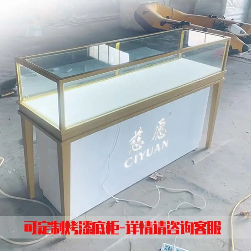 Custom. [Even and Bright Lights] Accessories Jewellery Display Cabinet Transparent Glass Display Cabinet Jewelry Watch Ja