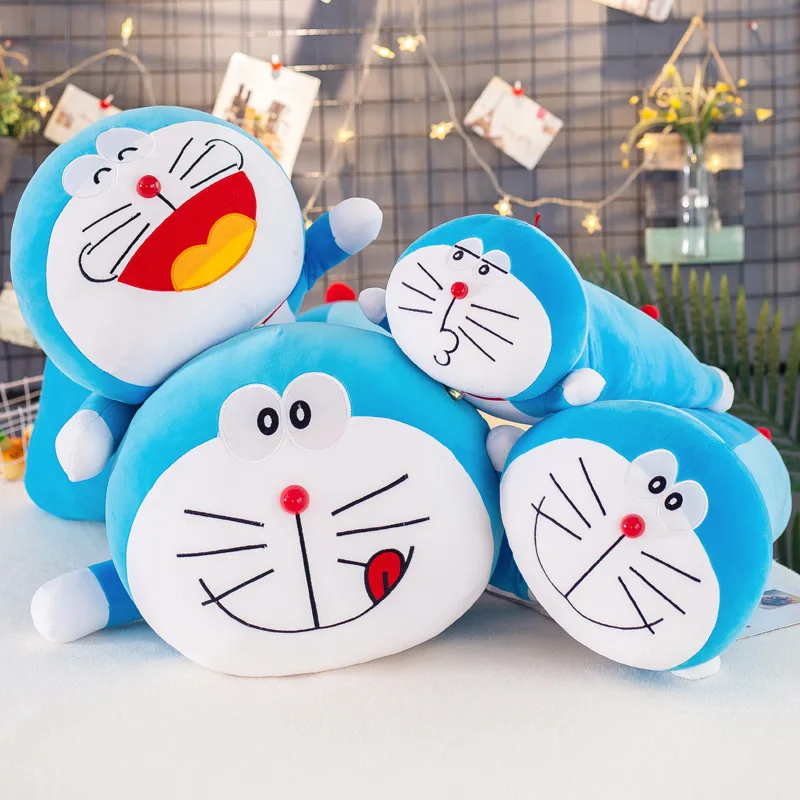 

Large Size Kawaii Doraemon Plush Toy Soft Stuffed Cartoon Animal Doll Blue Jingle Cat Home Decoration Children Christmas Gift
