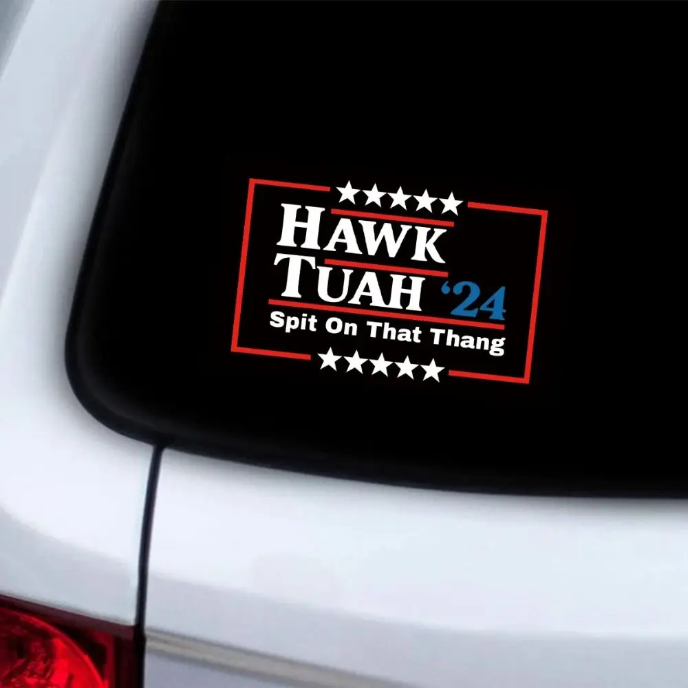 Gift Waterproof Spit on That Thang Sticker Vinyl Funny Hawk Tuah 2024 Parody Car Decals for Window Laptop Bumper