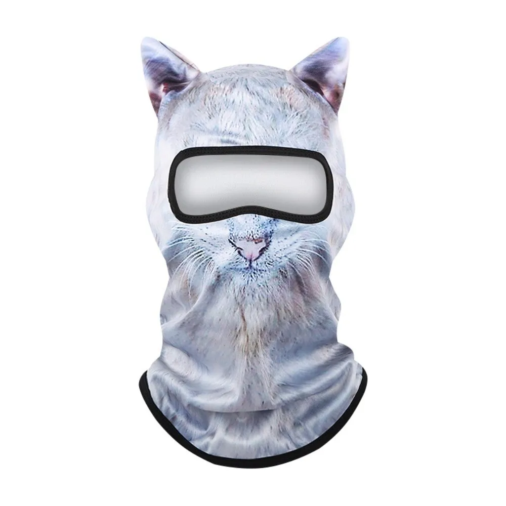 Thermal Windproof Cycling Balaclava Hat Machine Washable Thick Lined Neck Warmer Elastic Polyester Sports Headwear Skiing
