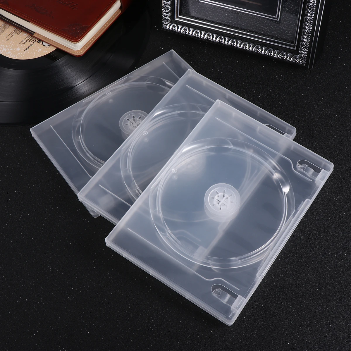 6 PCS CD Case Dvd Organizer Empty Clear Cases Small Disk Holder Holders Storage