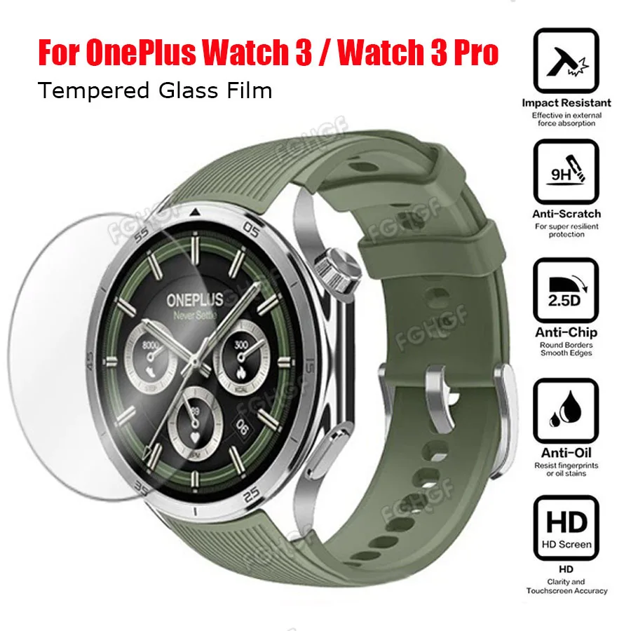 9H Tempered Glass For OnePlus Watch 3 Smart Watch Screen Protector For OnePlus Watch 3 Protective Film Cover Accessories