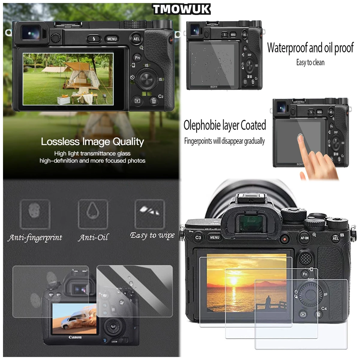 

Enhanced Visibility Screen Film For Sony Alpha A6600 A6000 A6100 A6300 A6400 A5000 NEX Cameras