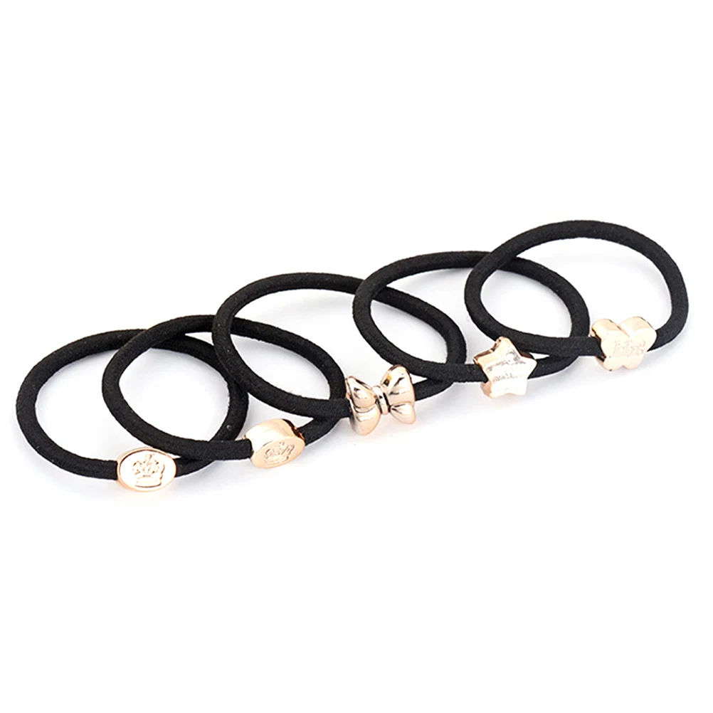 

5 Pcs Seamless Hair Circle Ties for Everyday Wear Elastic Bands Accessories Parties