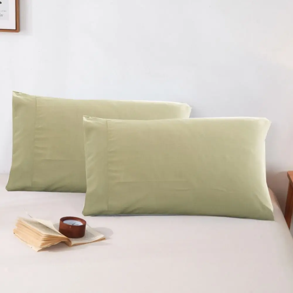 2Pcs Bedding Pillowcase 51x75cm Pillows Cover Dacron Soft Cushion Cover Solid Color Washed Material Pillow Case Pillow