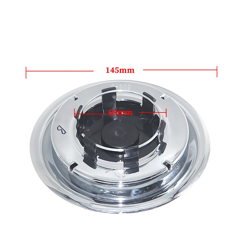 1PC Sliver 145mm/68mm Self Leveling Floating Wheel Centre Caps C-889 For All Car Brands