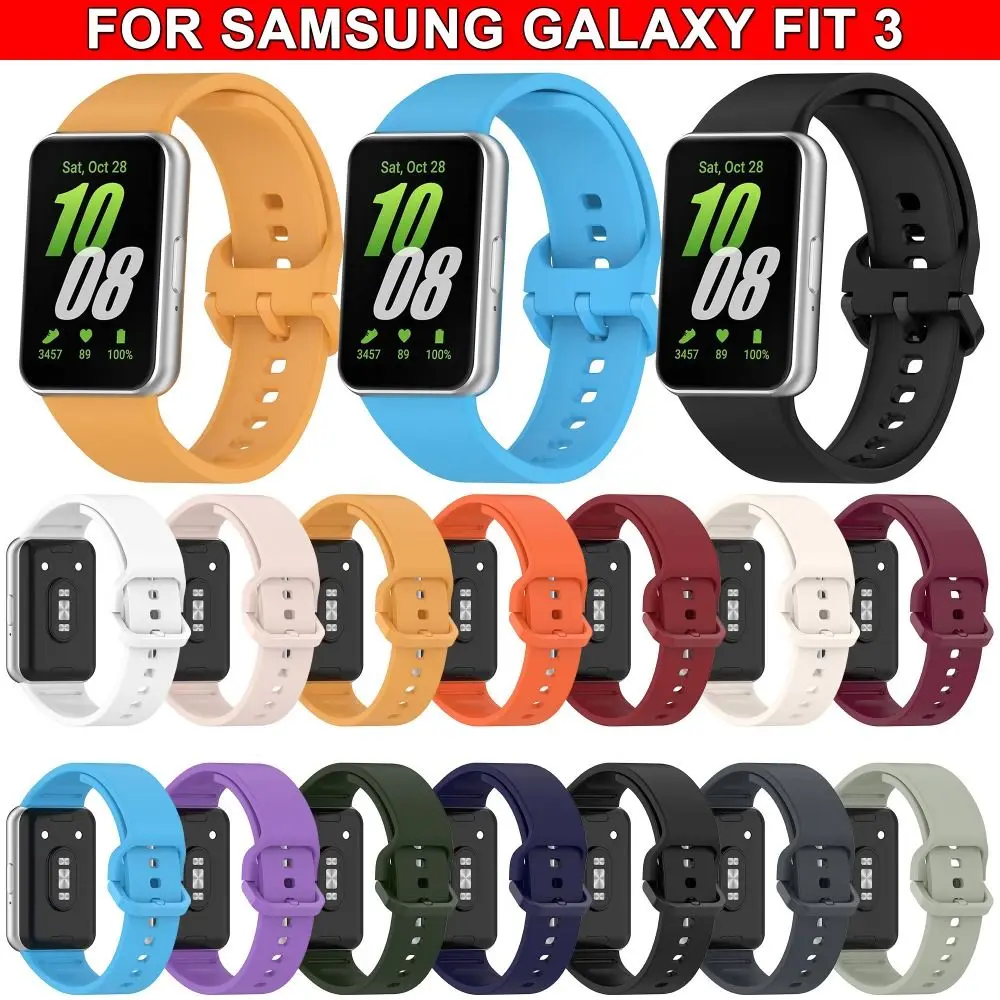 Replacement Silicone Strap Soft Watchband Smart Watch Wristband Accessories Sport Watch Bracelet for Samsung Galaxy Fit 3