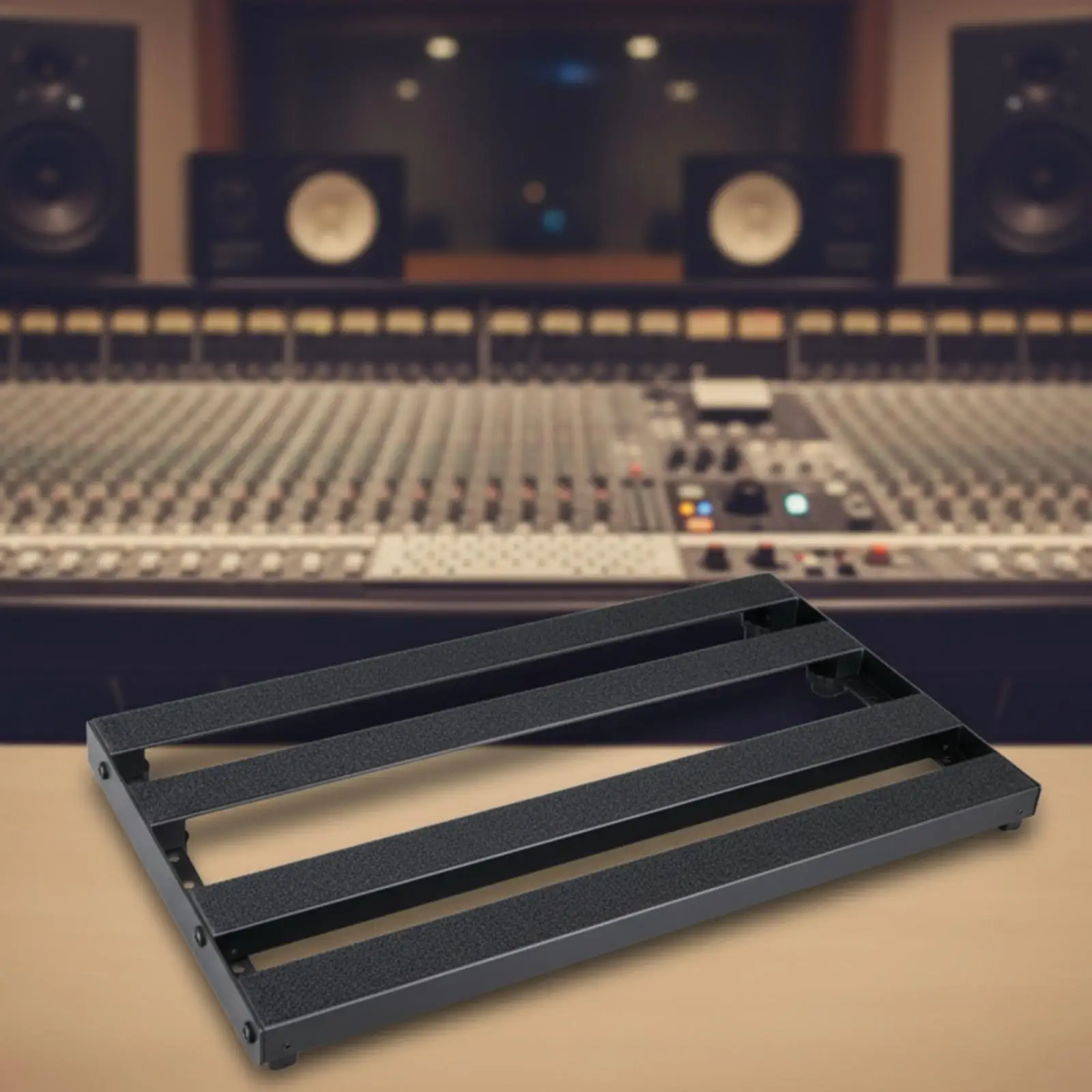Portable Aluminum Alloy Guitar Pedal Board with Hook and Loop Surface for Electric Guitar Effects Pedals Setup