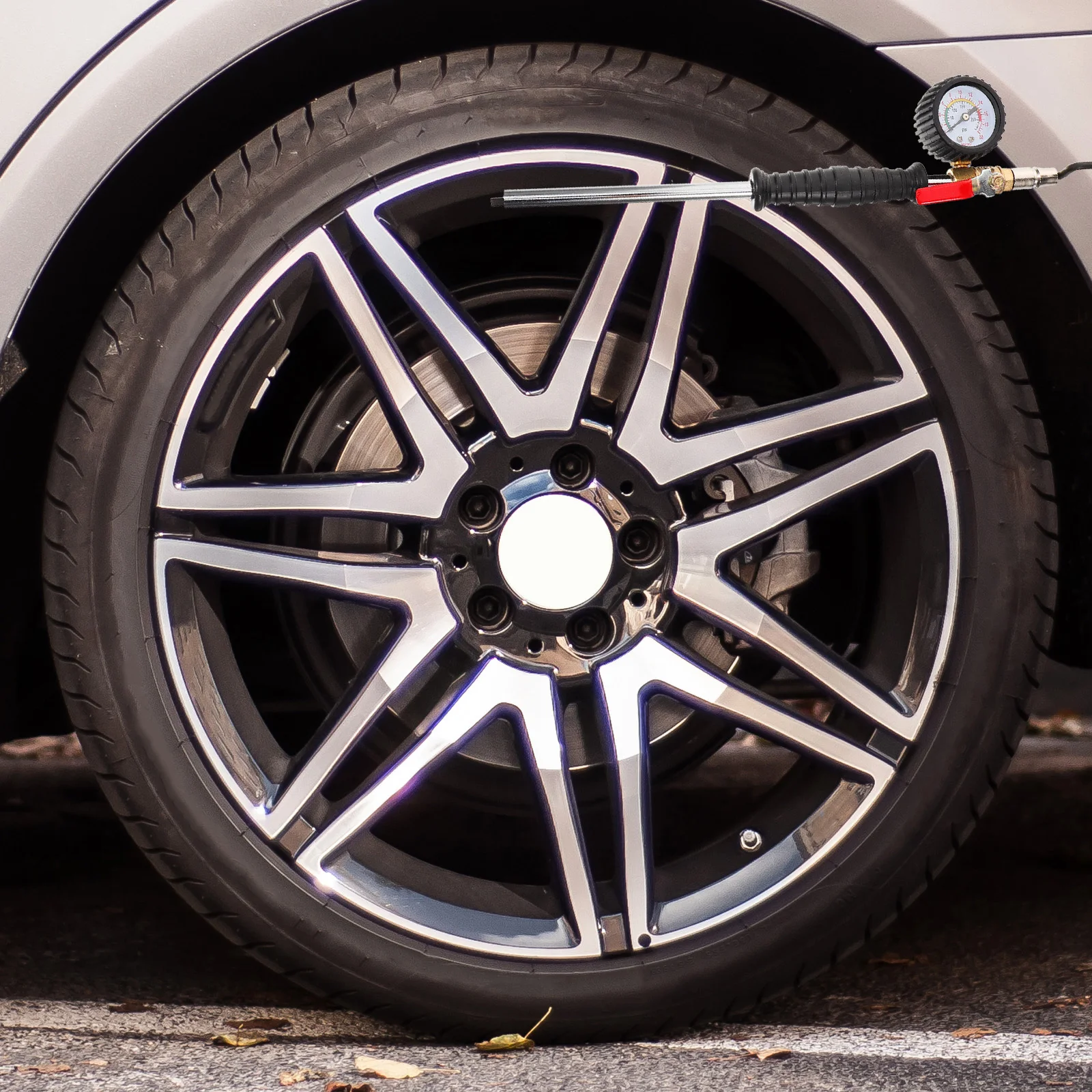 

Цифровой манометр-насос для шин с усиленным воздушным патроном для автомобилей, мотоциклов, грузовиков, металлический, компактный, с длинным шлангом