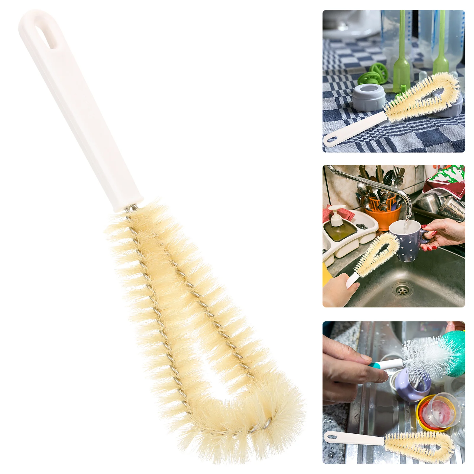

Flashing Bending Cleaning Wire Handle Pig Hair Bottle Drying Rack Water