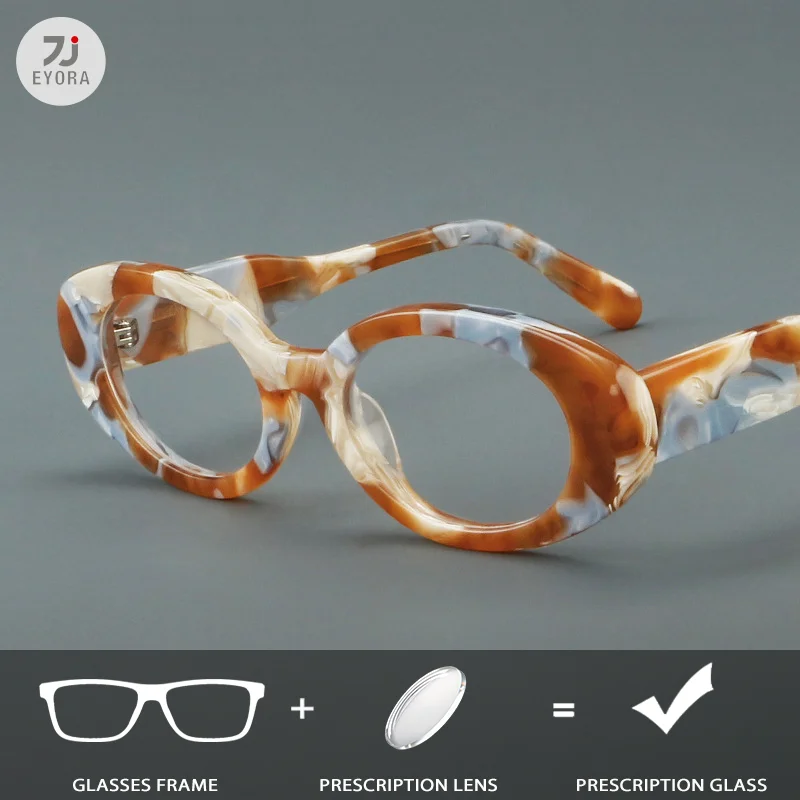 EYORA Currents Oval Acetate Reading Glasses for Women Photochromic Anti Blue Light Intelligent Progressive Multifocal Lenses