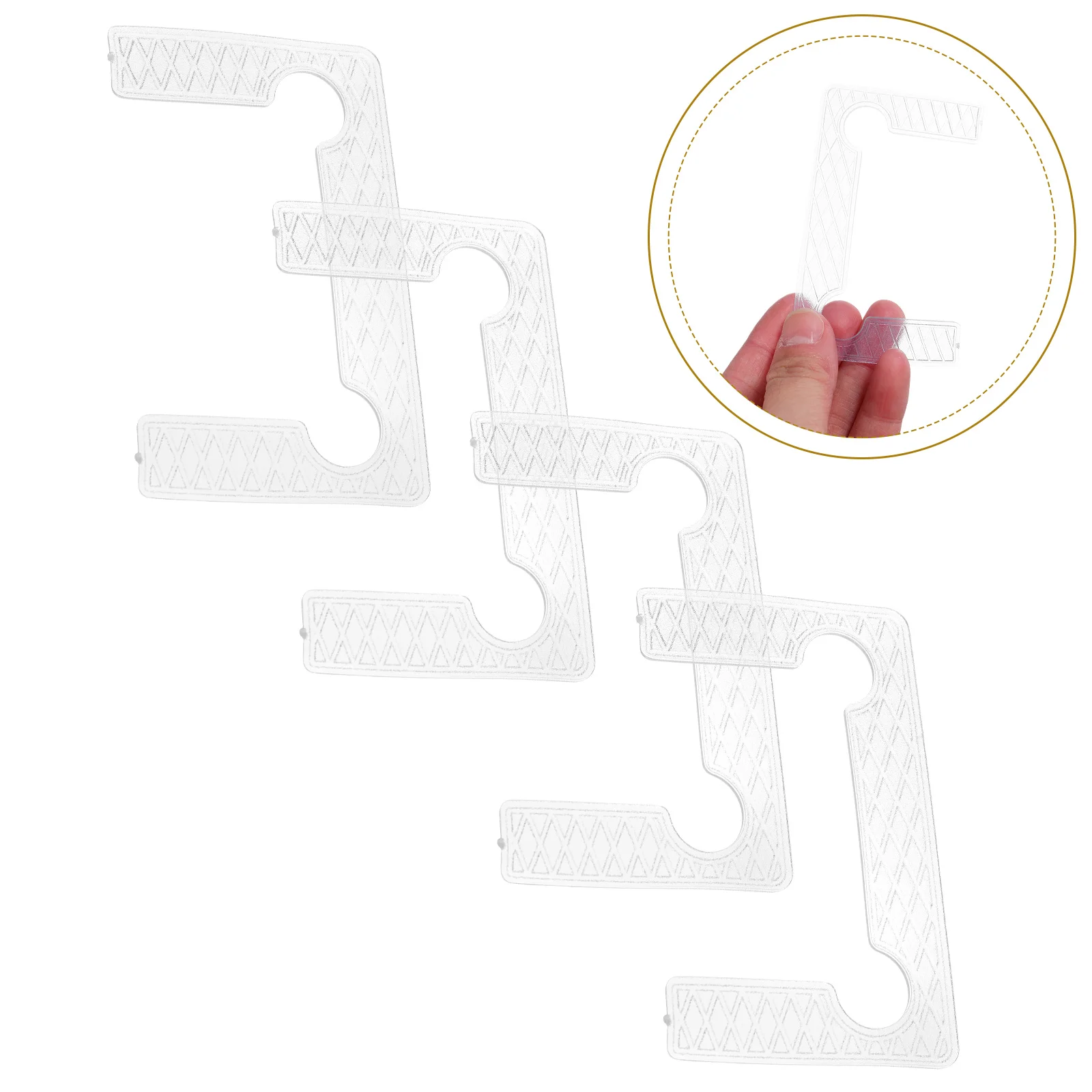 

40 Pcs Bathroom Clip Gasket Hinges Accessory Shower Doors Glass Catcher Transparent Grid Anti Easy Install Fits