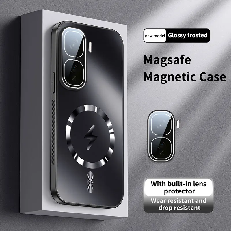 VIVO IQOO Neo 10 Pro ケース 新型 AG マット ライトニング マグネット式 ハードシェルカバー IQOO Neo 10R 耐衝撃バンパー フンダ