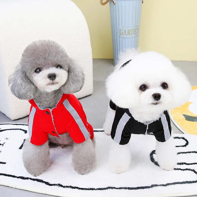 Winter Dog Coat Waterproof Warm Pet Jacket Reflective Puppy Hoodies French Bulldog Poodle Outfits Chihuahua Costumes Dog Clothes