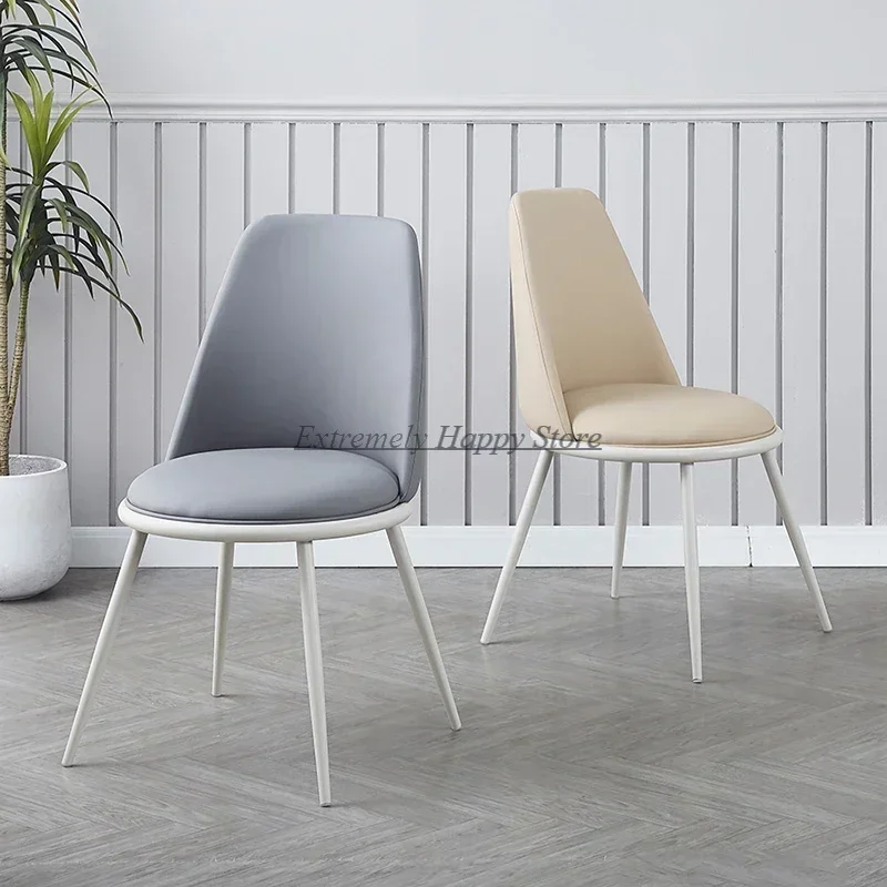 Modern Minimalist Dining Chair Designer Kitchen Metal Living Room Dining Chair Apartment Indoor Sillas De Comedor Home Furniture