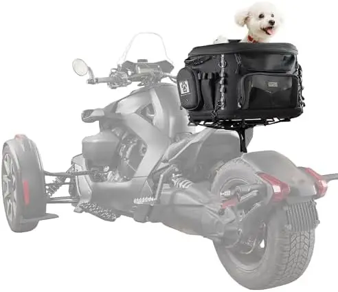 Driver Floorboards & Rear Luggage Rack with Dog Carrier for Can-Am Ryker 600/900 2019-2026 Se
