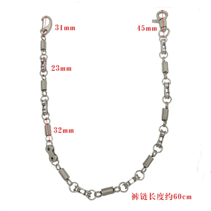 60Cm Rvs Motorfiets Ketting Heren Punk Dominante Hiphop Rock Locomotief Rijaccessoires