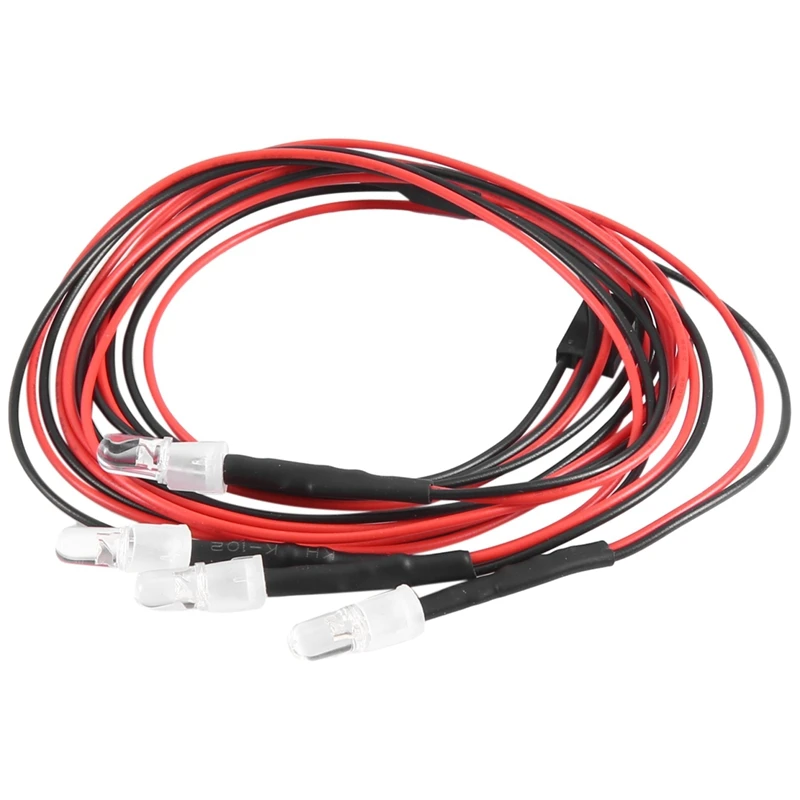 5PCS 4LED 5Mm Fari RC Parti Accessori Luci a LED per modello 1/10 Drift Car Vehicle, blu e verde