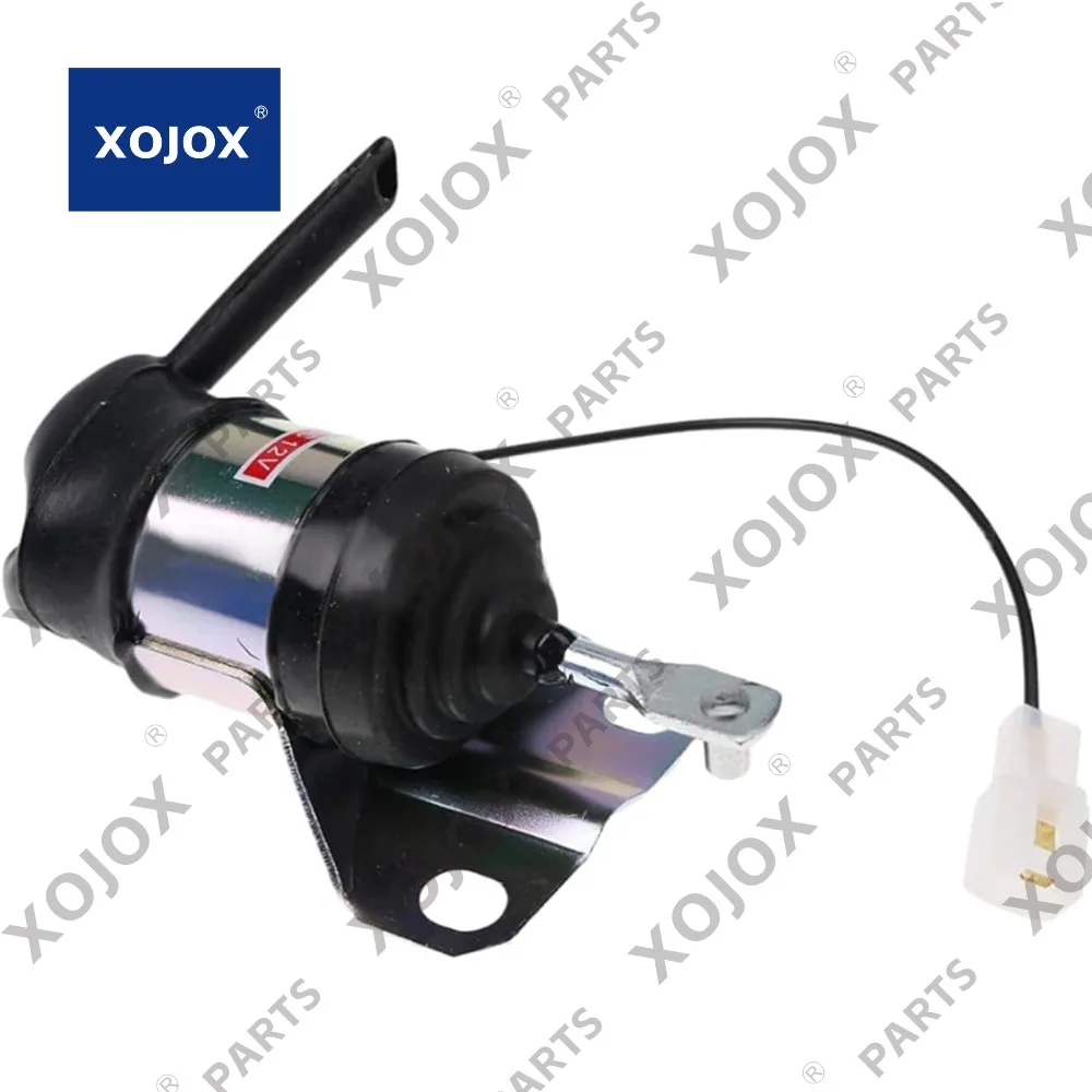 

XOJOX Fuel Shut Off Solenoid Valve 12V 6655120 For Kubota Mower G1700 G1800 T1600HG ZD18 Tractor B7410D For Bobcat Backhoe Loade