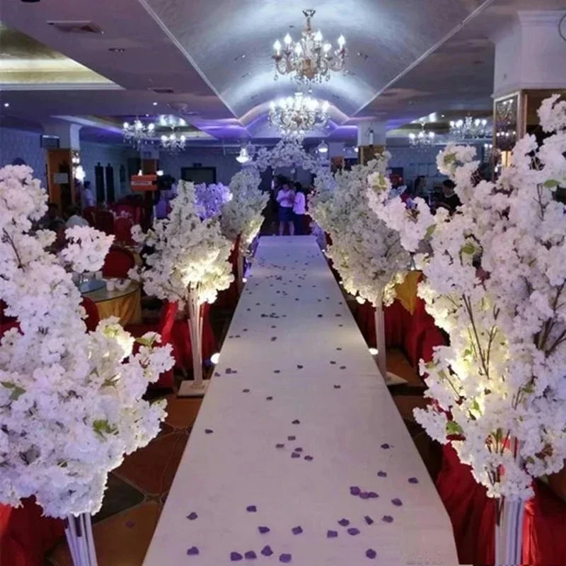 5 Feet Long Artificial Cherry Blossom Flowers for Wedding Outdoor Party Decoration Shopping Mall Centers Fake Flower Arrangement