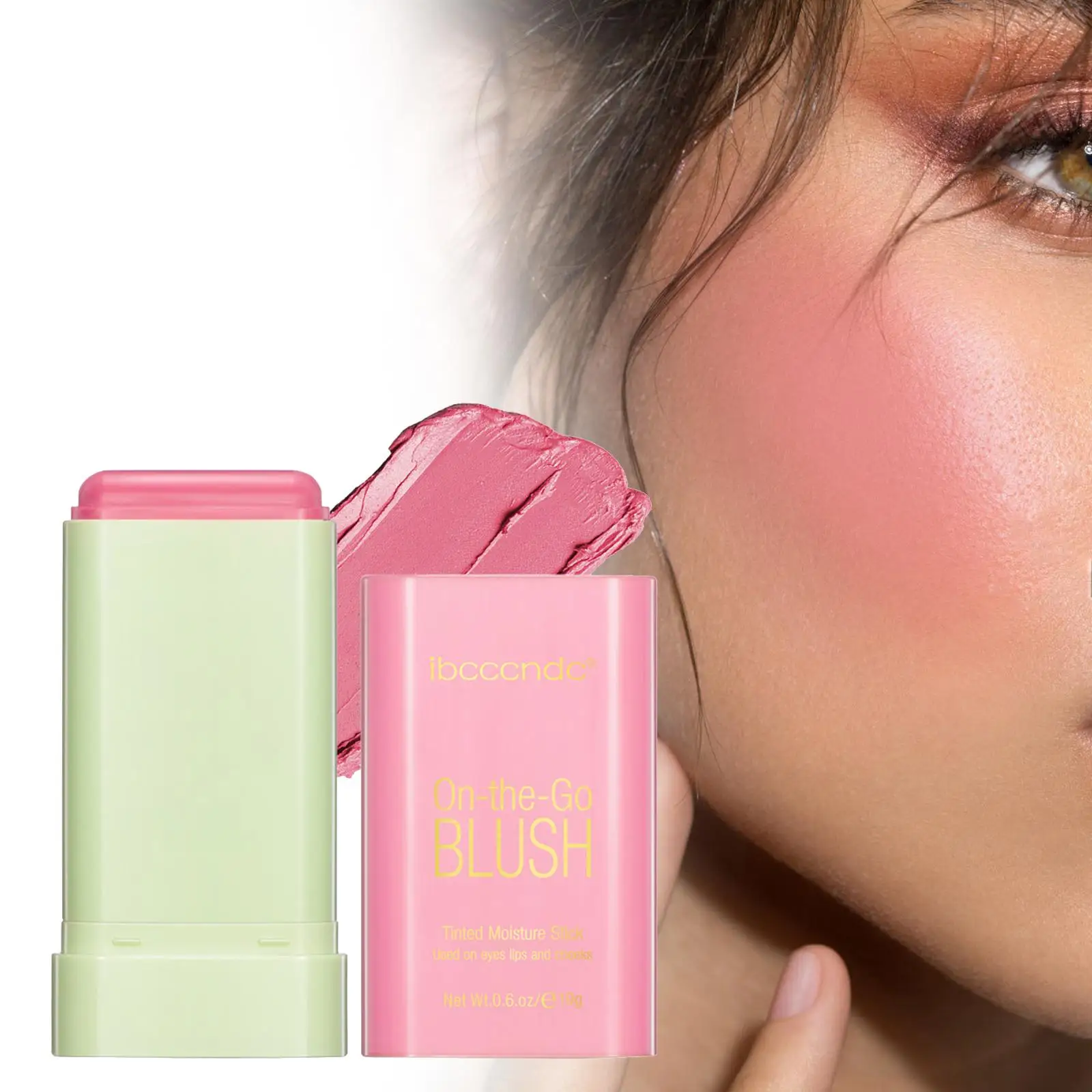 عصا أحمر الخدود الاحترافية، لمسة نهائية ديوي قابلة للبناء، مكياج شفاه الخد لتسليط الضوء على الوجه #3