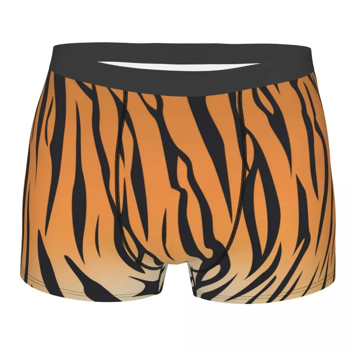 Custom Cool Bengal Tiger Stripe Print Boxers Shorts Panties Male Underpants Breathbale Animal Skin Texture Briefs Underwear