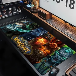 Tapis de souris en caoutchouc Natural Horde Alliance, grand clavier d'ordinateur de bureau, polymères HD, World Of Warcraft, bord de verrouillage rapide