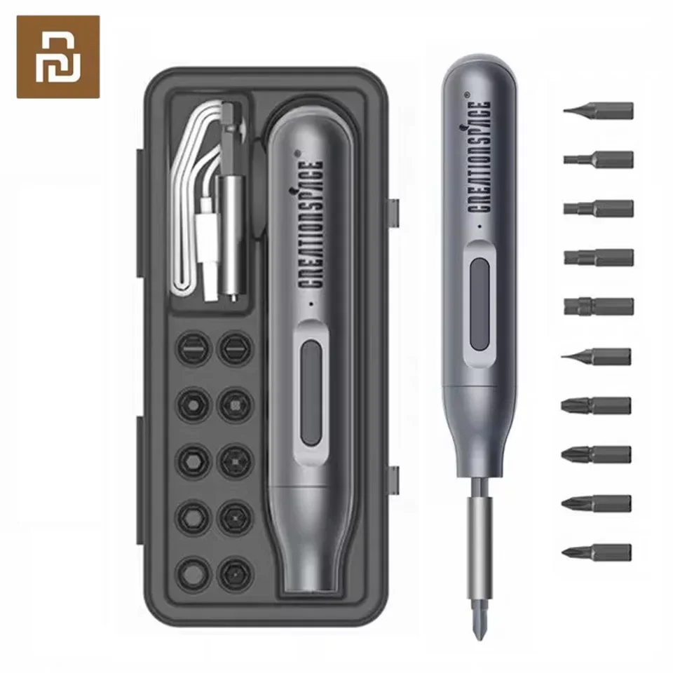Xiaomi Creationspace 1.8n.m Precisão Elétrica Chave de Fenda Conjuntos de Recarga Ferramentas Elétricas Mini Chaves de Fenda sem Fio Tipo-c Carregamento