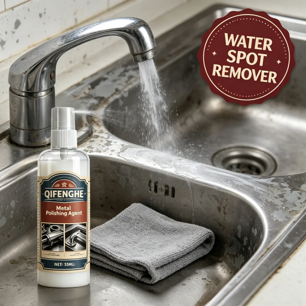 QIFENGHE 55ml Metal Polishing Agent Spray, Rust & Tarnish Remover for Chrome, Stainless Steel, Copper, Shine Restorer & Oxidatio