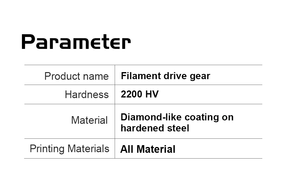 Trianglelab 1,75MM DLC ID 8mm Filament-Antriebszahnrad-Set für Orbiter Extruder V1.5 Bowden Extruder Kit Galileo 2 – Detail 3