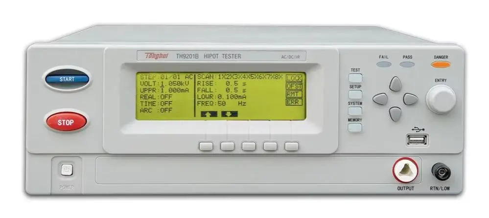 

TONGHUI TH9201B AC/DC Withstanding Voltage Hipot Tester/Insulation Resistance Tester AC/DC5/6KV,20 mA/5 mA,0.01mA,0.1MΩ-50GΩ