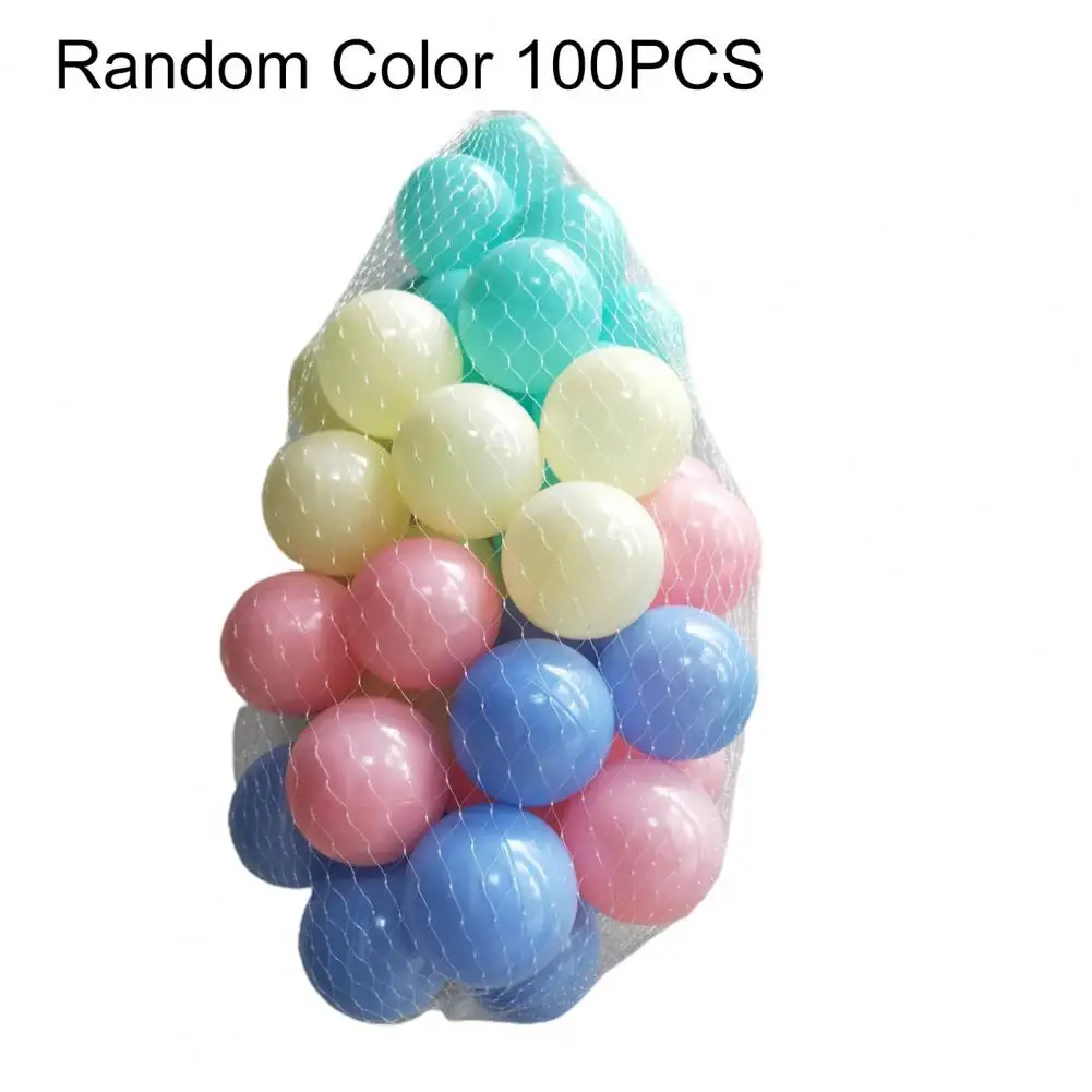 Bolas divertidas de plástico para niños y niñas, pelotas de piezas de larga vida, inofensivo, colores mezclados, accesorios para piscina, 100