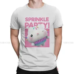 Sprinkle Party Harajuku TShirt Gabby's Dollhouse Gabby Cartoon Creative Tops Comfortable T Shirt Men Short Sleeve Unique Gift
