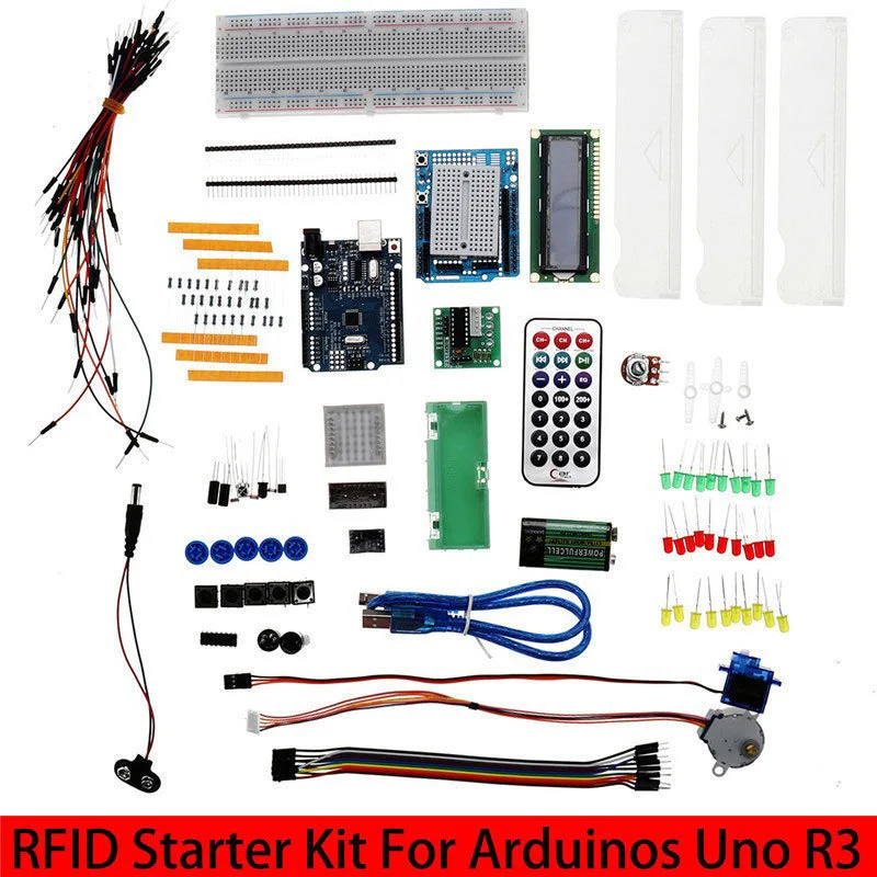 詳細なビデオチュートリアル付きのアップグレードされた-uno-r3-スターター-キット-arduino-初心者学習に最適