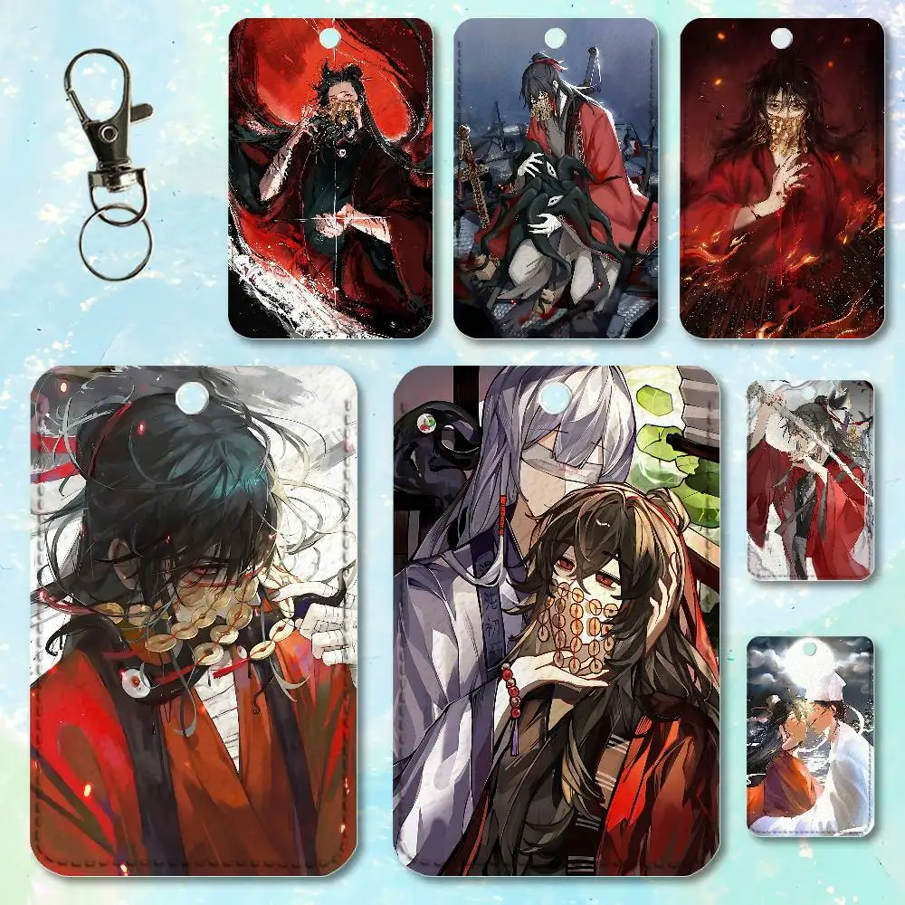 

Chibi Dao OF The B-Bizarre Immortal Premium Leather Card for Daily Use Holder Card Case with Metal Carabiner Customizable Design