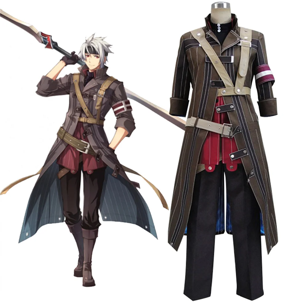 Anime Crow Armbrust Cosplay Costume Men Uniform Full Set  Halloween Party Outfit