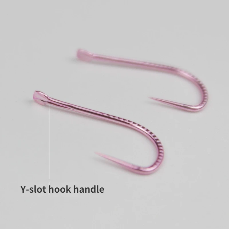 New Kanto hook bulk long handle barb free carbon steel competitive black pit carp fishing hook set