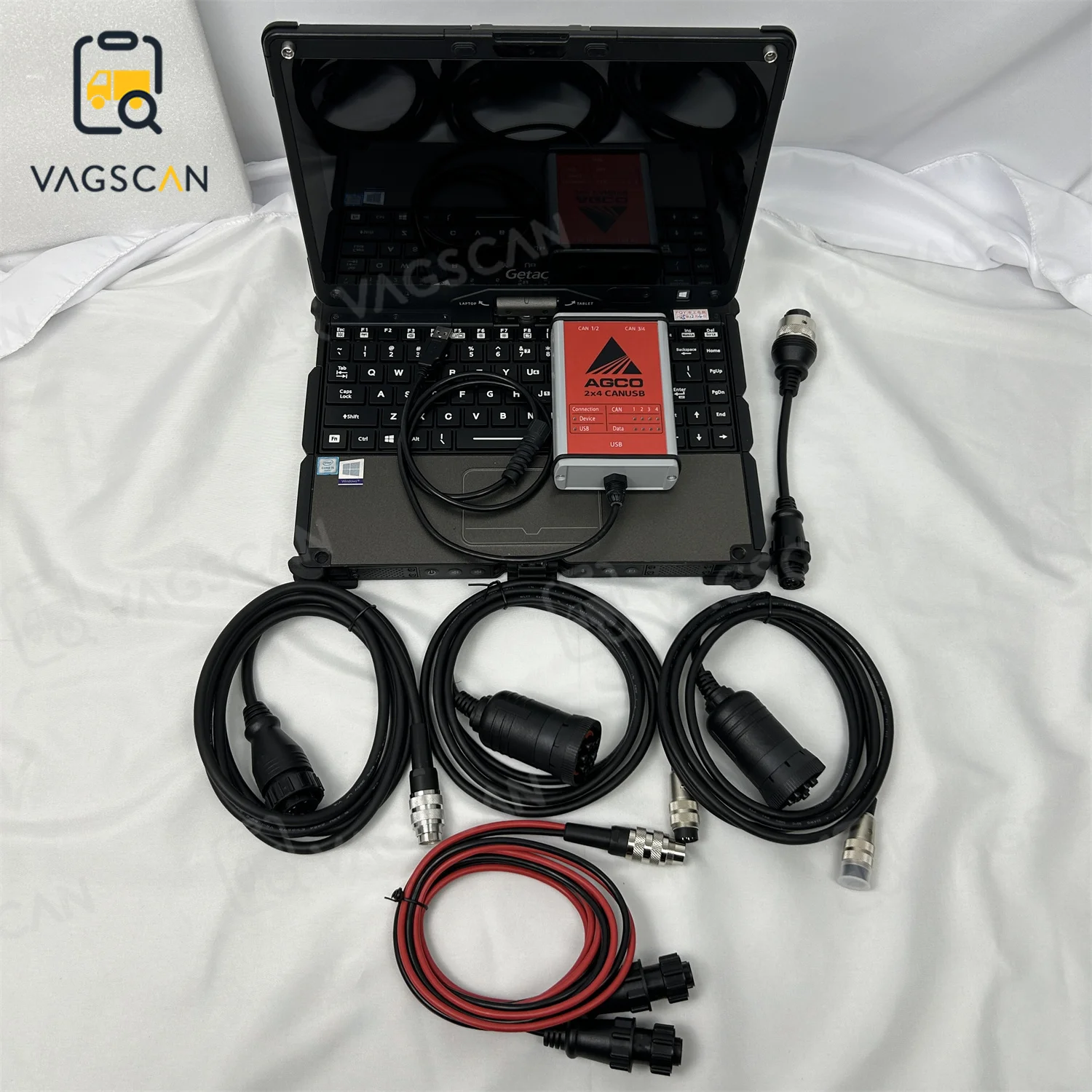 For FENDT Interface Electronic Diagnostic Tool use for AGCO CANUSB EDT Heavy Duty Agricultural Diagnosis Scanner+V110 Laptop