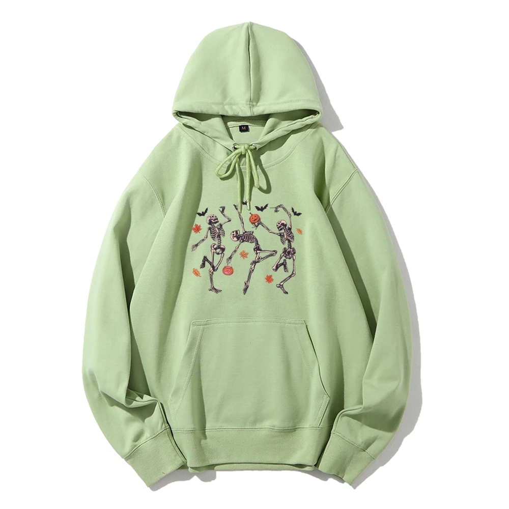 Comfort Colors Dancing Skeleton Casual Hoodie Sweatshirt, Halloween Shirt, Pumpkin Shirt, Retro Skull Shirt