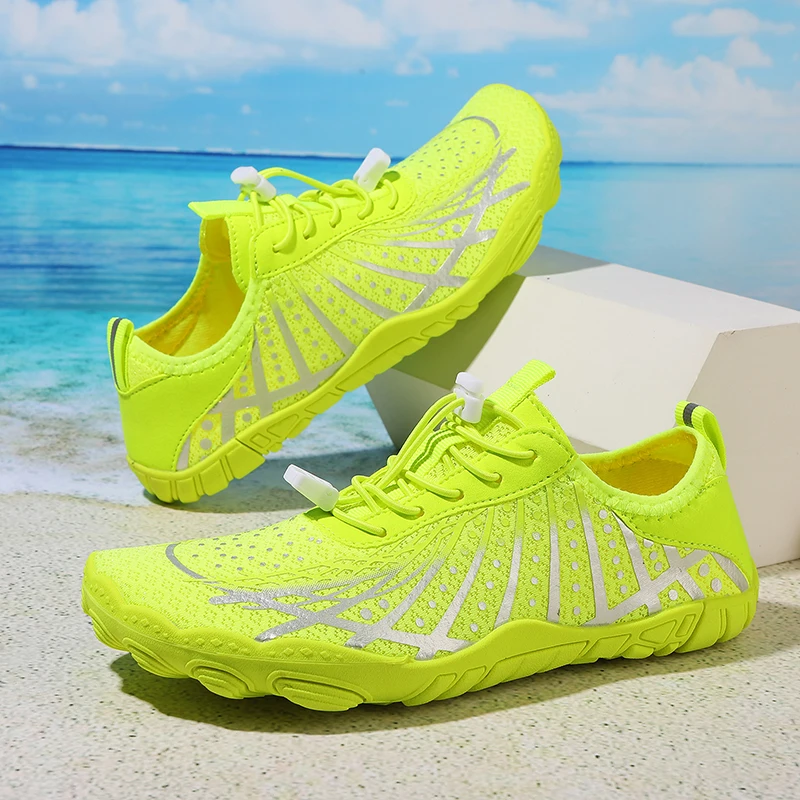 

Водные туфли унисекс, пляжные сандалии с пятью пальцами, сандалии для ходьбы босиком, нескользящие туфли для плавания, быстросохнущие акватуфли, обувь для йоги Playa