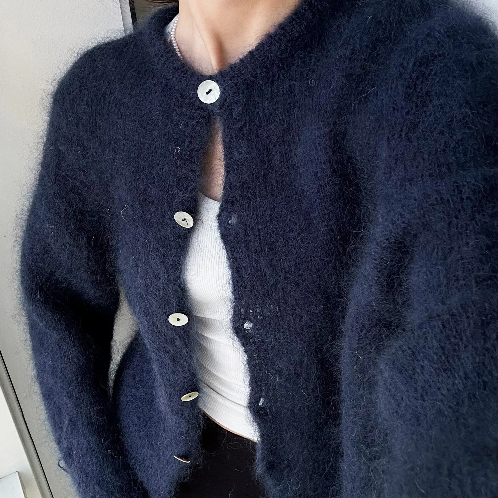 

Spring Knitted y2k Sweaters Cardigans For Women Casual Button Long Sleeve Female Sweater Fashion Loose Lady Cardigans Tops Coats