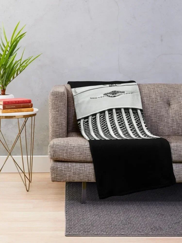 The Silver Front Grille of a Morgan Plus 4 Throw Blanket funny gift Fashion Sofas Furrys Blankets