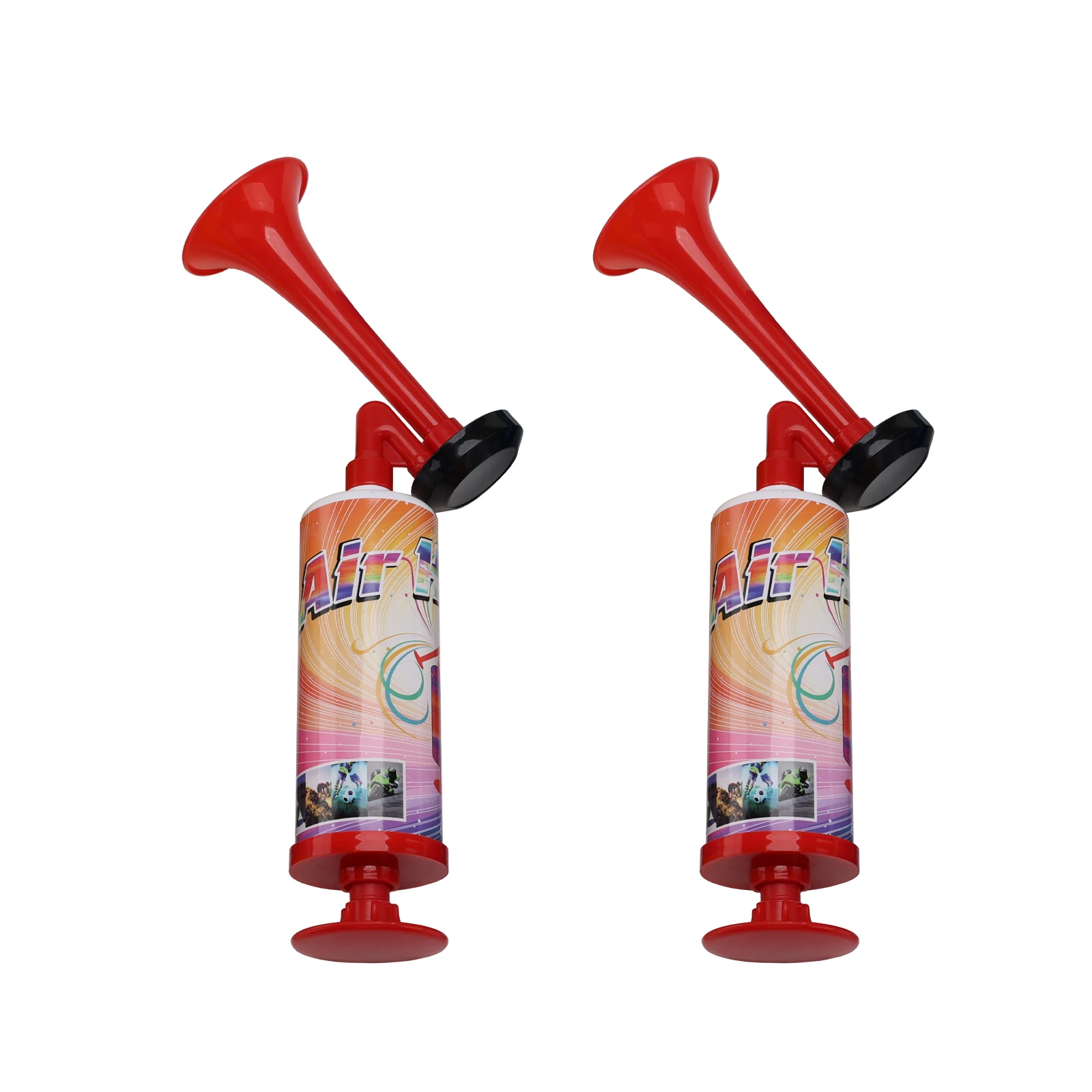 

ALLREY 2/5Pcs Hand Push Air Horn Super Horn Hand Pump Air Horn Cheerleading Soccer Ball Sports Party Fans Horn Plastic Trumpet