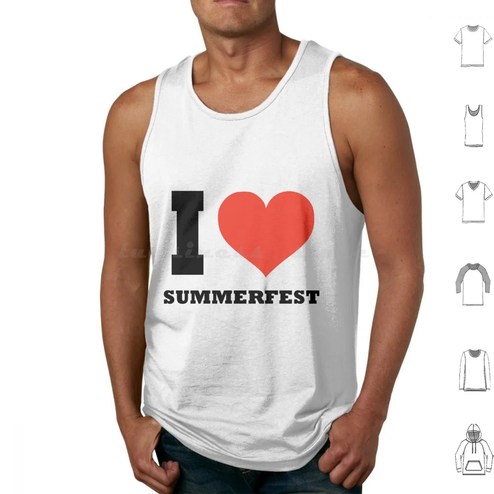 I Love Summerfest Tank Tops Vest Sleeveless Love Summerfest Summer