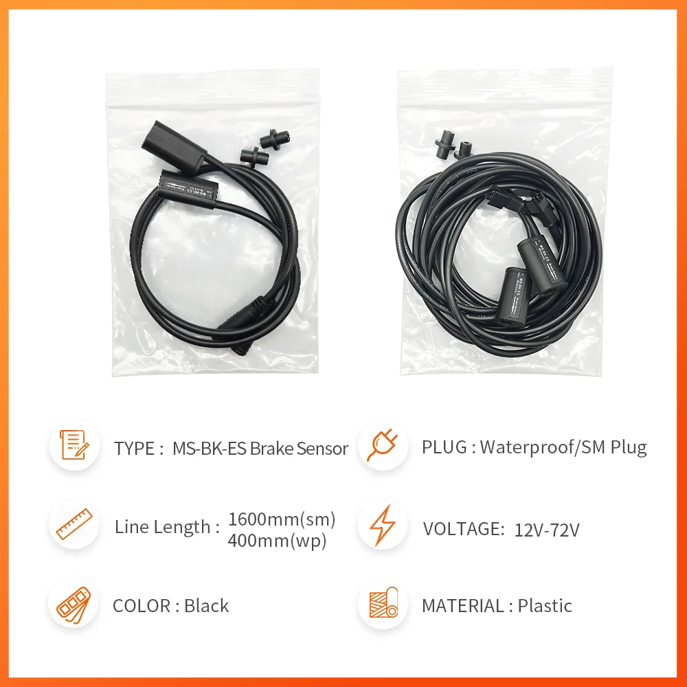 MS-BK-ES Ebike Sensor Rem SM atau Konektor Tahan Air untuk Sepeda Listrik Daya Potong Aksesori Sepeda Listrik