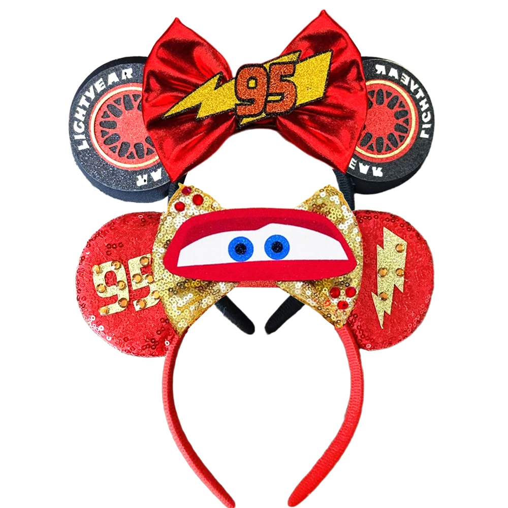 Auto's Mickey Mouse oorhoofdband 95 Flash haaraccessoires pretpark aankleden jongen hoofddeksels vakantie haaraccessoires
